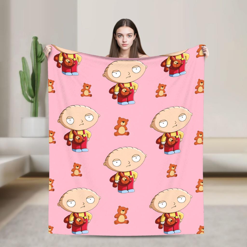 Rodiny Kreslený Peter Griffin Pánové Deku Super Měkká Zábavná Plyšová Přikrývka Na Cestování Kancelář Flanelová Přehoz Na Postel Pokrývka Postele