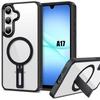 Case for Samsung Galaxy A17 4G/5G, Hybrid Protection with Silver Magnetic Stand