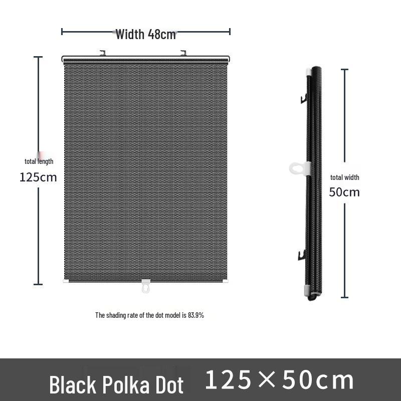 Retractable Car Sunshade & Household Roller Blind for Windows and Balconies