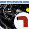 X AUTOHAUX 1 Set 25mm/0.98"-35mm/1.38" ID 90mm/3.54" Length 90° Hose Universal with Red Blue Car Silicone Hose Clamp