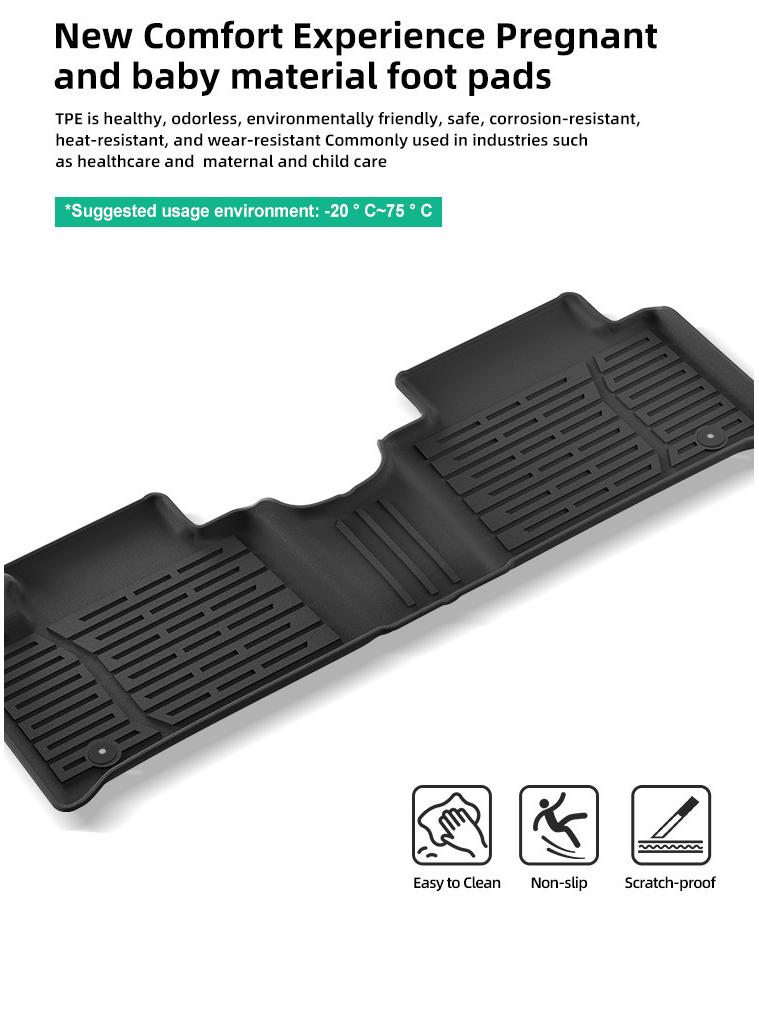 Eco-Friendly TPE Floor Mats for 2020-2026 Hyundai Palisade - All-Weather Protection