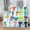 1pc Blanket Sprunki9 Print Design, Lightweight Blanket for Sofa, Bed- Soft &Warm, Gift for All Seasons Like Christmas, Halloween