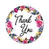 Darling Souvenir Round 45 Pcs Floral & Vines Border Black Thank You Stickers Envelope Seal-1.6