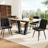 Conjunto de Mesa de Jantar (5 peças), Mesa de Jantar Grande Extensível, 118–157 x 70 cm, com 4 Cadeiras, para Cozinha e Sala de Estar, com Pés em V