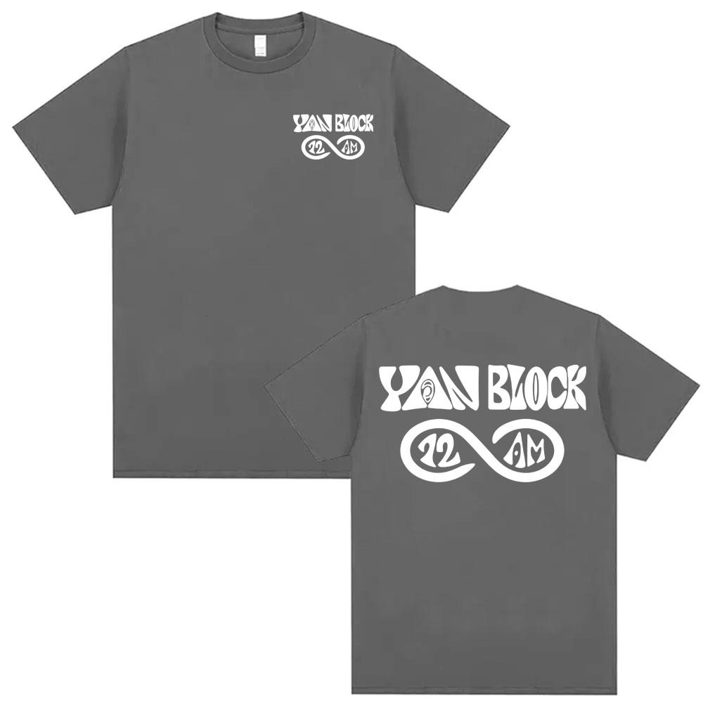 

Rap Singer Yan Block Album Logo Tshirt 2026 Summer Mens Womens Luxury Fashion Hiphop Street Wear Y2K Casual Cotton Tshirt S