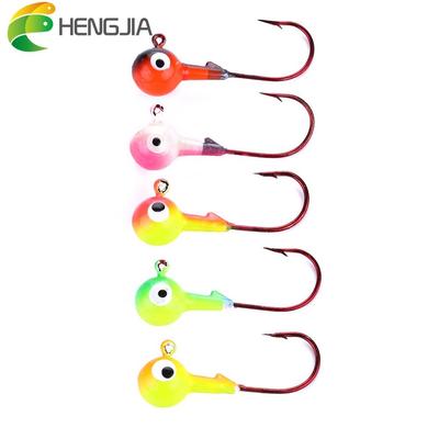 HENGJIA 10pcs/lot Jig Lures with Carbon Steel Hook Fishing Lead Metal Baits Fishing Jig Head