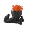 Vaso de Flor de Figura Fofa Vaso de Plantador de Suculentas de Cerâmica Decorativo Moderno para Decoração de Jardim Doméstico