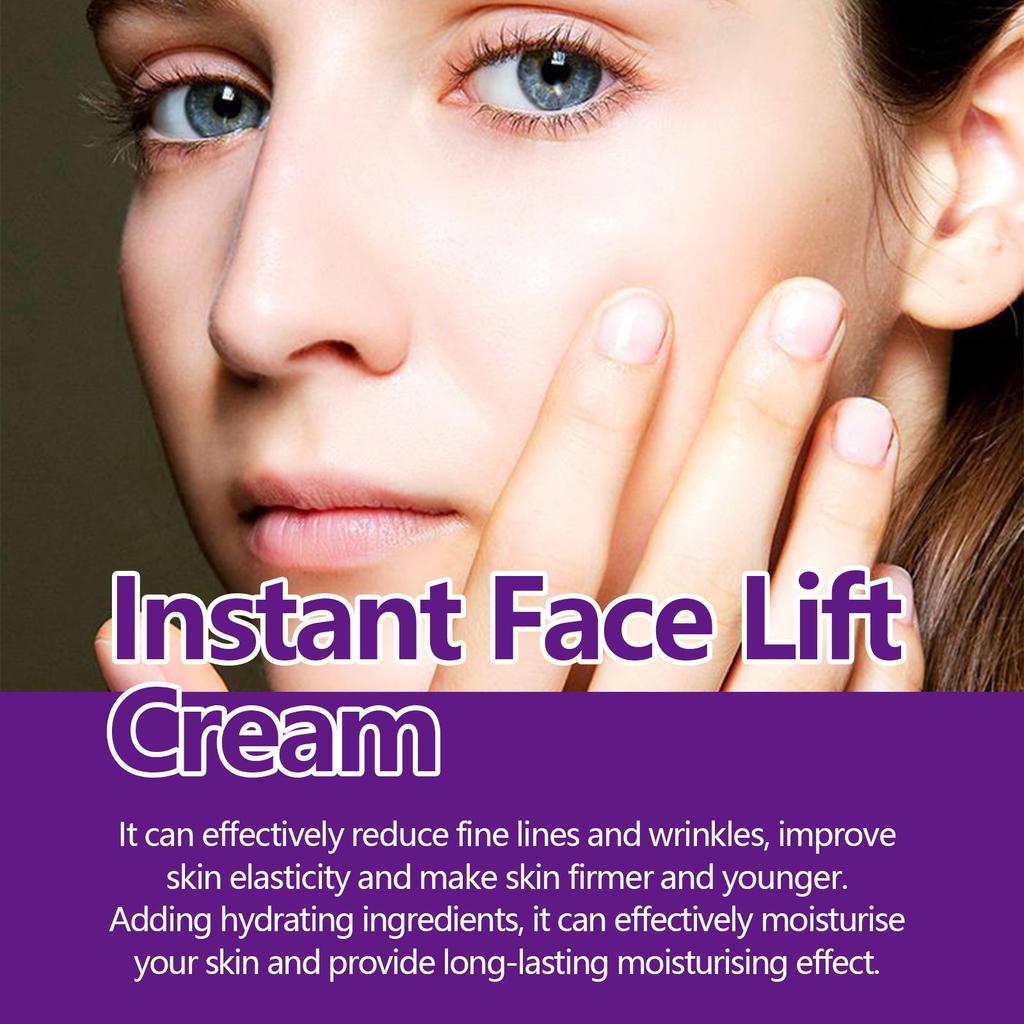 Instant Face Lift & Tightening Cream, Lifts & Firms Light Beige with Retinol, Collagen & Hyaluronic Acid, Moisturizes, Hydrates & Plumps Firming Cream