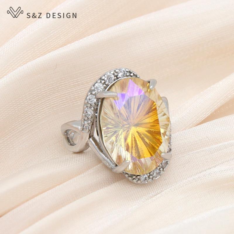 

Модные роскошные овальные регулируемые кольца в форме яйца для женщин, свадебная вечеринка, элегантные ювелирные изделия с кубическим цирконием, модный подарок