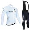 ITALIA Neues Pro Team Atmungsaktives Langarm Herren Fahrradtrikot Set MTB Fahrradbekleidung Herbst Fahrradkleidung Maillot Ropa Ciclismo