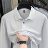 TrendHub 100% Pure Cotton High-quality Men's Long Sleeve Polo Shirt Autumn Fashion Simple Original Design Luxurious Golf T-shirt