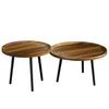 Tea Table Combo, Coffee Table Set, Round Side Table Set in 2 Sizes, Easy Assembly Nesting Coffee Tables, Mid Century Round Coffee Table