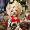 50PCS Christmas Dog Bows with Rubber Bands Puppy Hair Clips with Santa Claus Christmas Tree Elk Snowflake Dog Hair Accessories for Small Medium Dogs