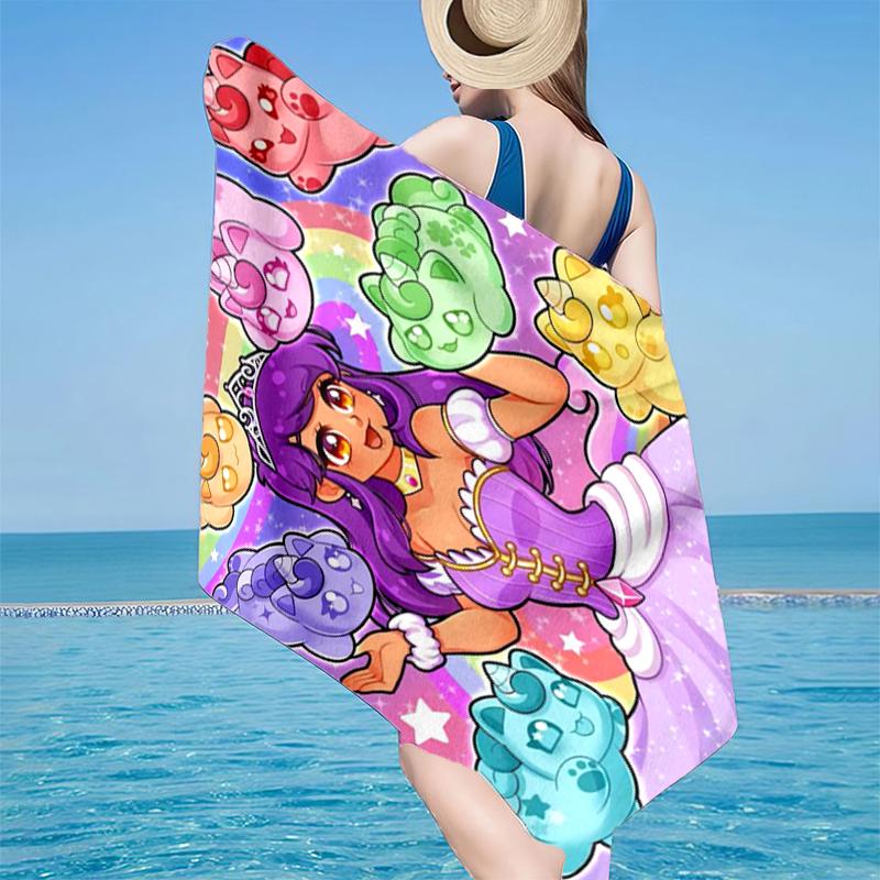 Purple Powerhouse Beach Towel, Super Soft Microfiber, Gift for Her/Him, Birthday, for Pool, Beach, Travel, Home Decor Fan gifts