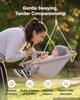 VEVOR Baby Swing 30 kg Weight Capacity 3 Modes Canvas Hammock Swing Gray, for Indoor and Outdoor, 5-Point Harness and Tree Straps
