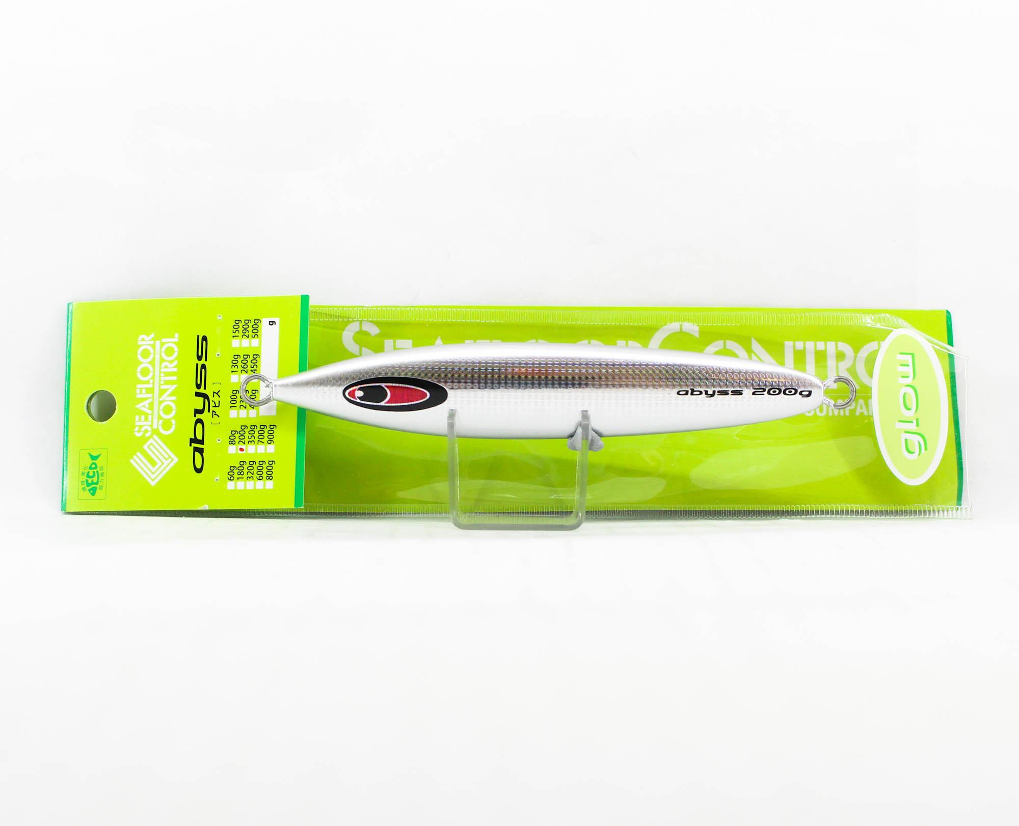 Seafloor Control Metal Jig Abyss 200 grams Silver Glow GR (8728)