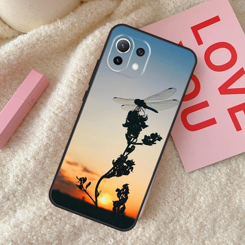 Luxury Dragonfly Case For Xiaomi 17 Pro Max 14 15 Ultra 13T 14T 15T Pro POCO X7 X3 X5 X6 F5 F6 F7 F8 Pro Cover