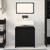 Bathroom Cabinet with Door Black Oak Effect 60 x 33 x 60 cm