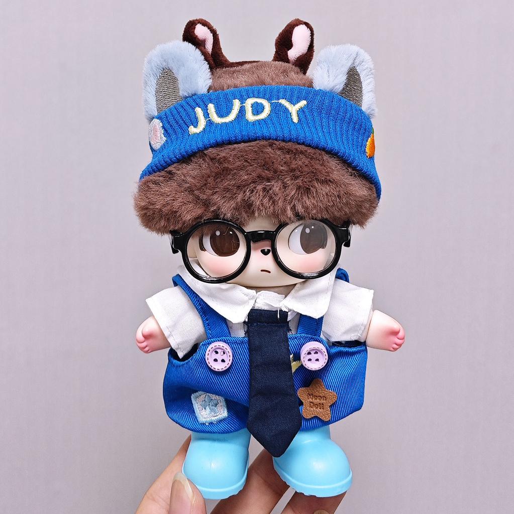 DIMOO WORLD Baby Clothes Blue Star Bone Suspenders Pants Suit Handsome Fashion Doll Clothes