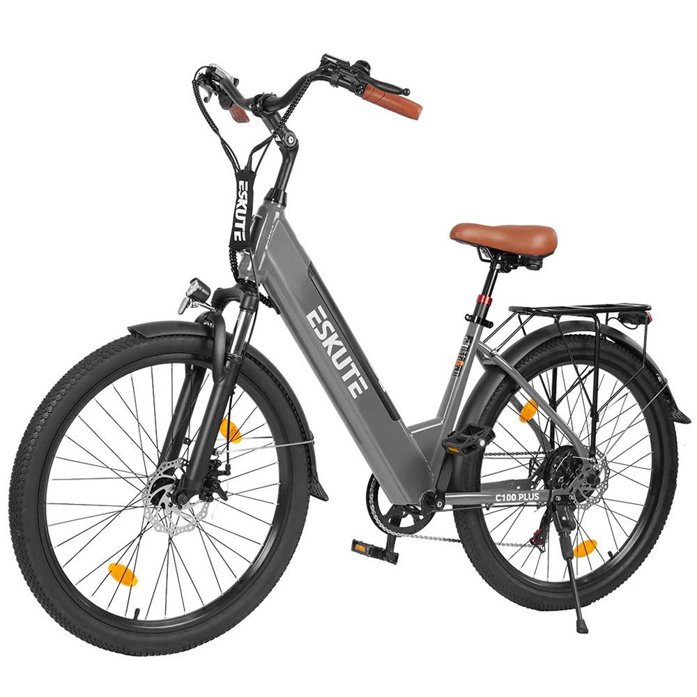 Electric Bicycle ESKUTE C100 26" 250W Motor LCD Display 36V 13AH City Ebike For Adult Top Speed 25Km/h Dual Disc Brake