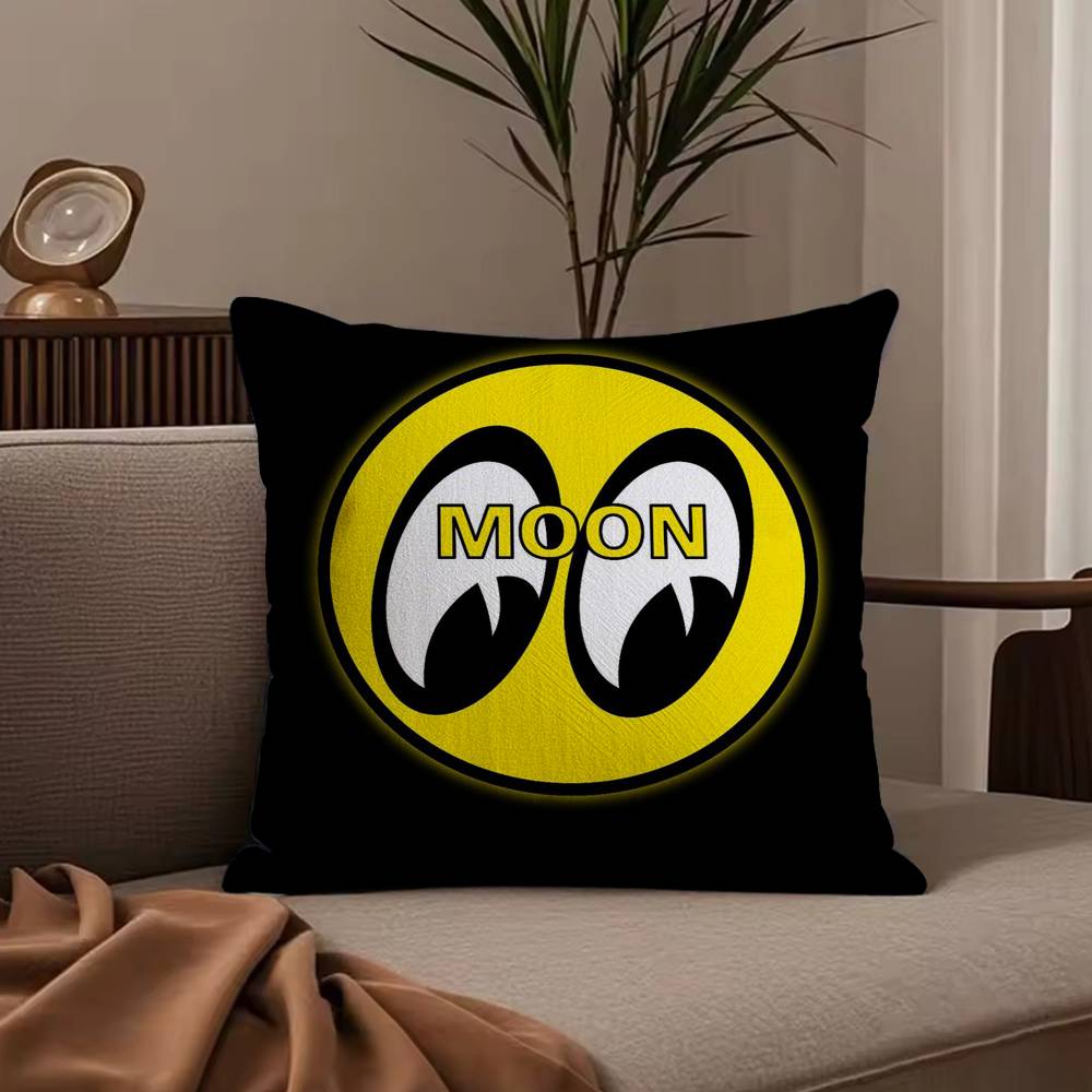 Cute Cartoon M-Mooneyes Pillow Case Anti-dustmite Pillowcase Invisible zipper silky short plush Sofa cushion cover