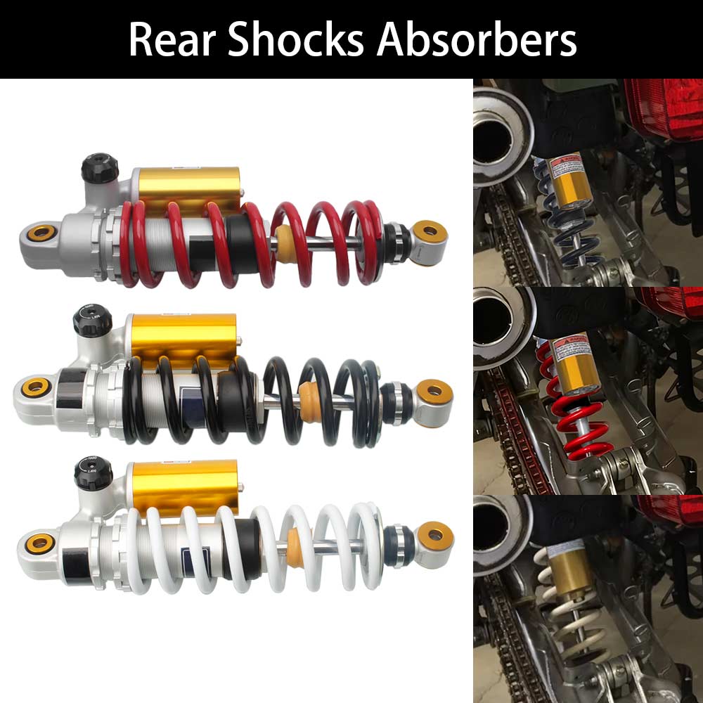 Black White Red 345mm Rear Air Shock Absorber Solid Steel+Aluminium Alloy For Yamaha Banshee 350 YFZ350SE Special Edition 2005