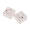 10Pcs Hand-Held Bedside Switch Square Flat Button Single Control Switch Wiring Button Rocker