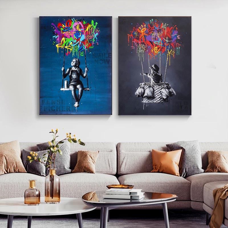 

Граффити Уличный Поп Арт Красочный Симпатичный Детский Плакат Живопись Холст