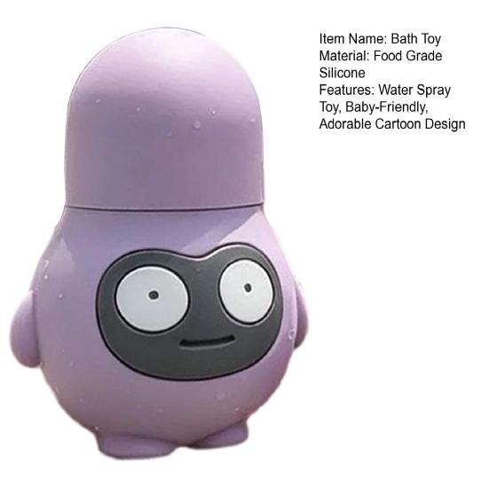 Kids Bath Toy Cute Cartoon Silicone Baby Water Play Toy Safe Fun Water Spray Toy for Toddlers Bathtub Swimming Pool