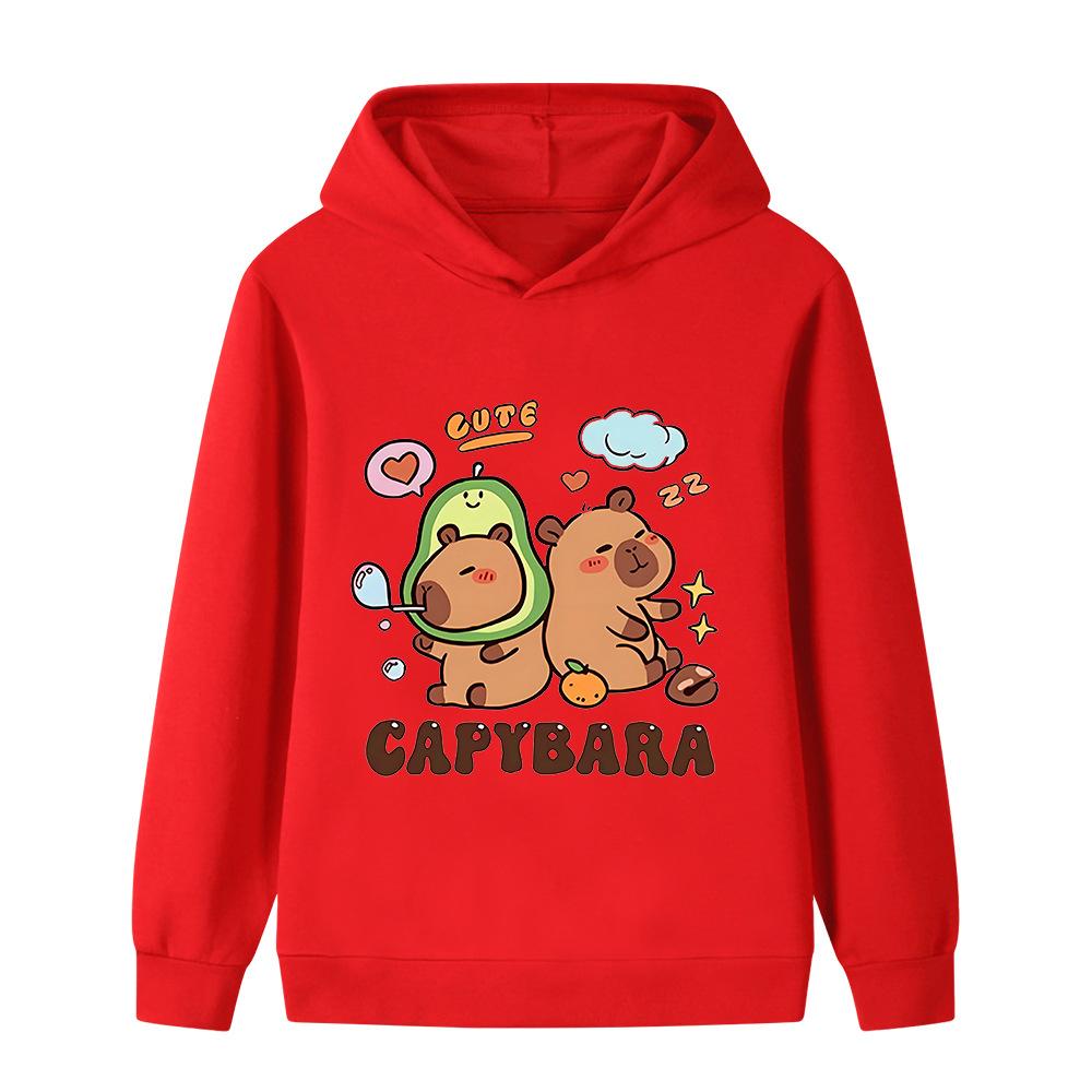 Urocze Kapibary Urocze Kawaii Ubranka dla Dzieci Ciepłe Swetry i Bluzy na Sporty na Świeżym Powietrzu Jesienią i Zimą dla Dziewczynek Chłopców