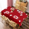 Valentines Day Decor Tablecloth 60x84 Inch: Valentine’s Day Decorations Heart Table Cover for Home(Red)