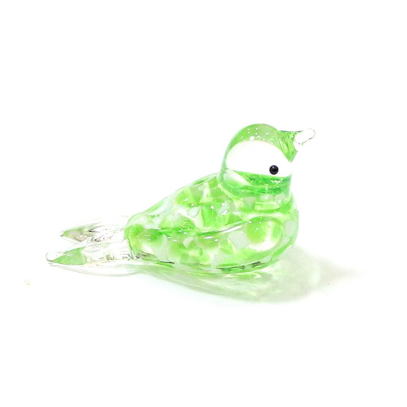 Miniature Murano Glass Bird Decorative Figurine Japan Style Home Fairy Garden Decor Accessories Lovely Handmade Animal Ornaments