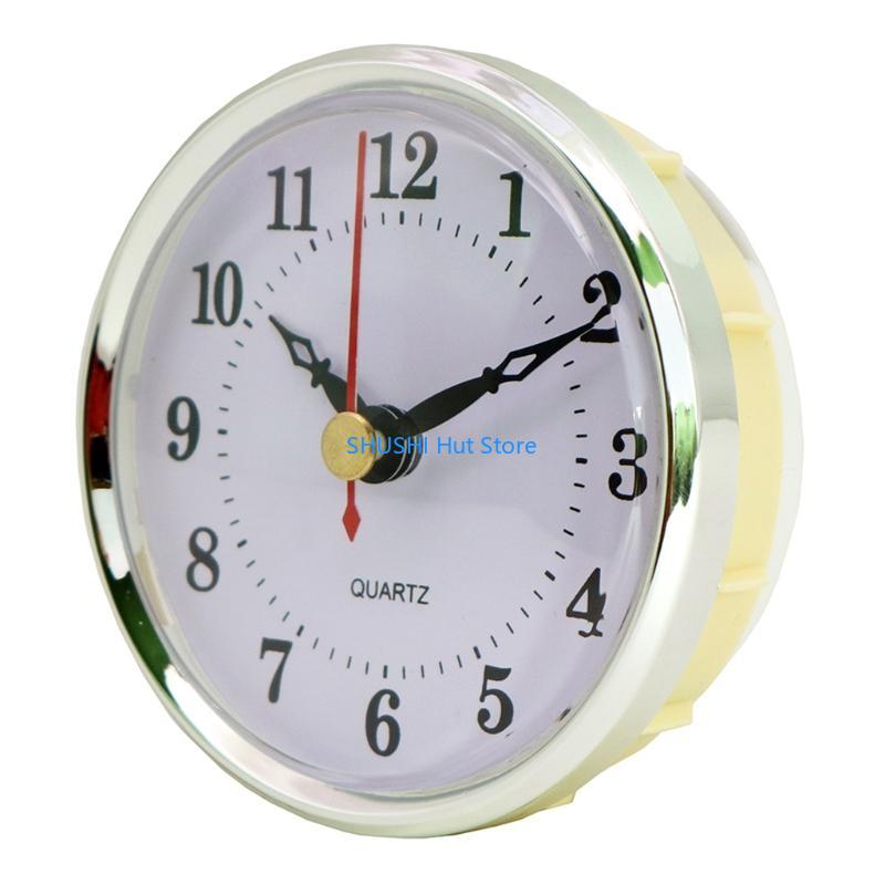 80mm/3.15inch Classical Clock Movement Insert Black Metal Clock Round D57B