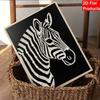 Pearl Art Painting Kit for Adults and Beginners, Elegant Zebra Animal Sparkling Painting Craft Home Wall Decor Handmade DIY Unique Gift