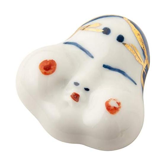 TAMAKI Okame Chopstick Rest, White, Made in Japan T-753606