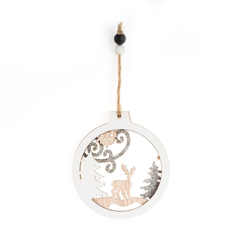 

Рождественские деревянные подвески Винтажное полое украшение Украшение на елку Олень Подвесной подарок Рождественские украшения