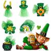 Green Clovers Hair Clip St Patricks Day Hairclip Holiday Headdress Irish National Day Celebrate Barrettes Festival Props