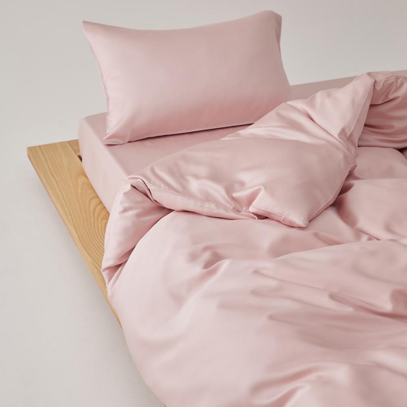 Simple 100% Lyocell Duvet Cover Set with Sheets Solid Soft Skin-friendly Queen Bedding Set King Natural Plant Fibre Quilt Cover