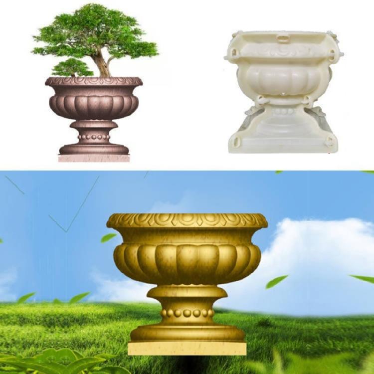 Plastic Planter Molds Decorations for Garden Concrete Flower Pots Molds Outdoor