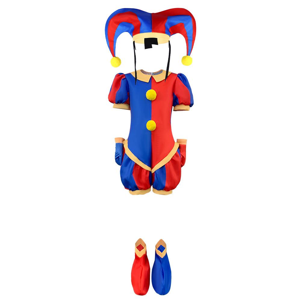 Digitale Circus Pomni Cosplay Kostuum Geweldig Freak Circus Cartoon Caine Cosplay Outfits Kind Halloween Kostuums Pomni Jumpsuit KID 110 blue