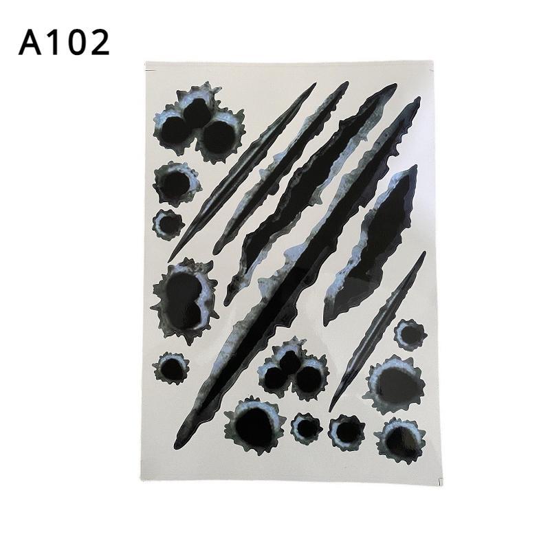 Bullet Holes Stickers Decals Car Fade Funny Lifelike Automotive Tattoo Hood Front Cover Decorations Accessories