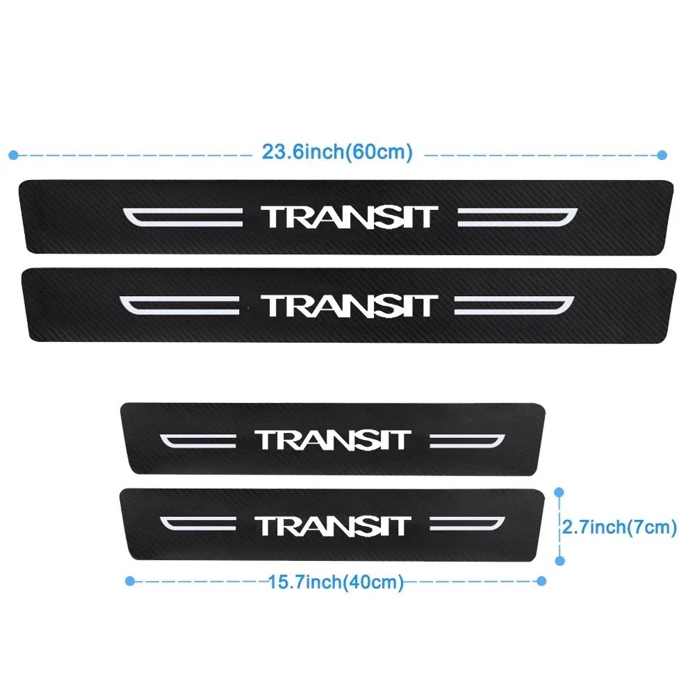 DUSP4 Car Door Sill Threshold Sticker Trunk Bumper Guard Decals for Ford TRANSIT Logo S-MAX Raptor Focus Fusion Kuga Mondeo Fiesta
