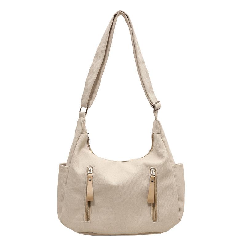 

Холщовая сумка Женская большая вместительная сумка Студенческая сумка через плечо через плечо чёрный