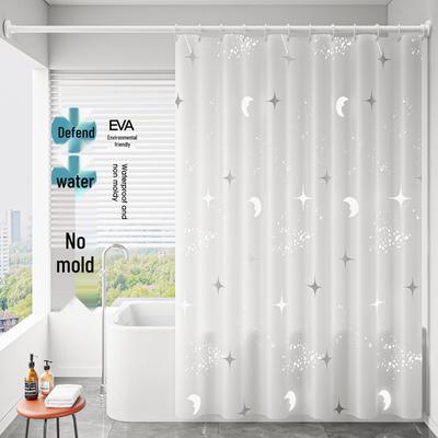 וילון מקלחת ומחיצה עמידים למים ועמידים בפני טחב לשימוש בחדר האמבטיה