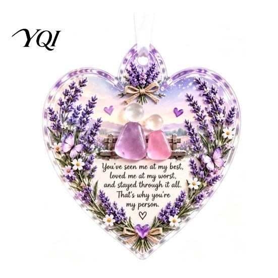 Holiday Atmosphere Accents Heartfelt Keepsake Ornament, Acrylic Hanging Decoration for Loved Garden Festive Ornaments Ones, Christmas Tree Pendant