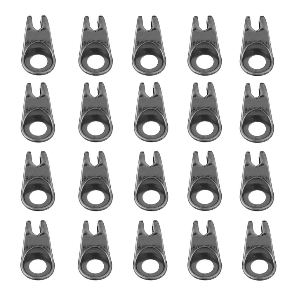 20x Boot Lace Hooks Lace Fittings Buckles With Rivets for Repair Camp Hike Climb Accessories