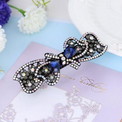 Women's Daily Ribbon Gem Hairpin (Blue) Cubic Hairpin