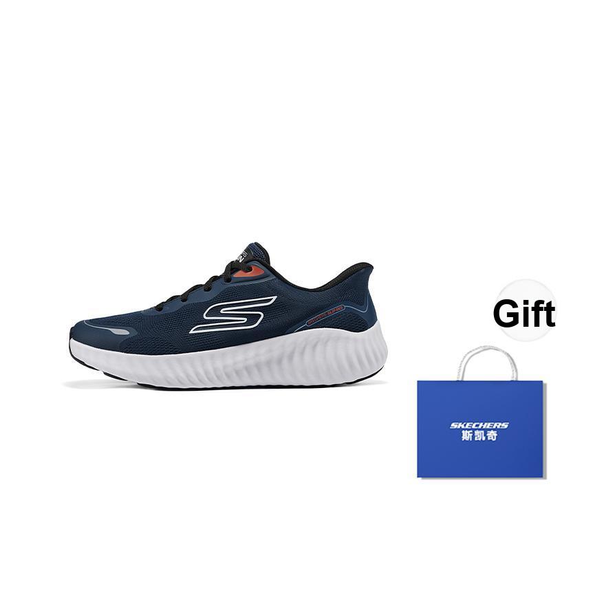 Skechers Go Run Now Comfortable Soft Low Top Running Shoes Men Sneaker Navy-Blue 220392-NVY