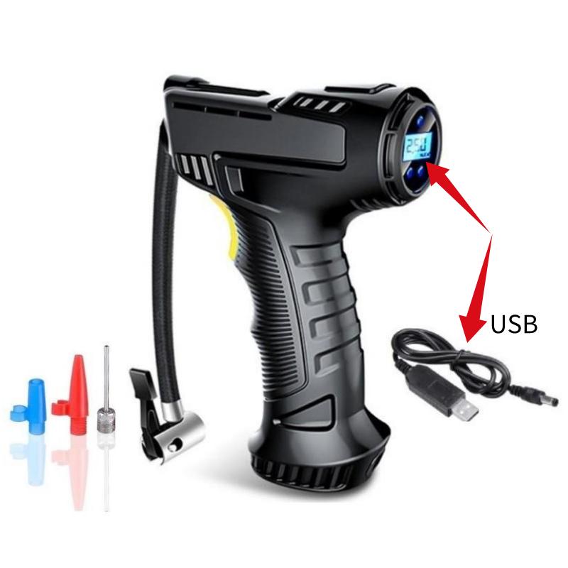 Car Tire Pump & Tire Pressure Monitor Smart Digital Displays Rechargeable Tire Inflator Equipment Auto Air Pump 120W