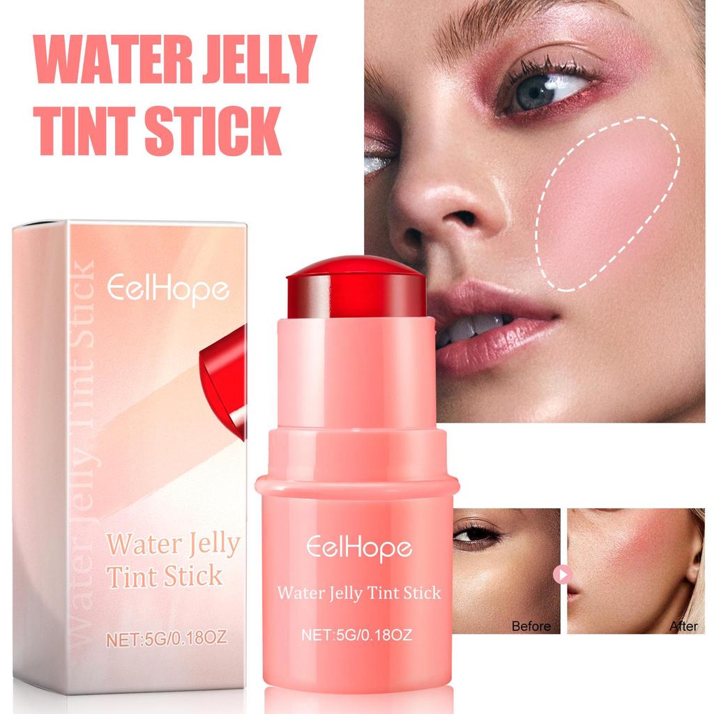 Eelhope Coral Blush Jelly Lip Tint: Moisturizing, Easy-Apply, Fruit-Infused Tint Stick